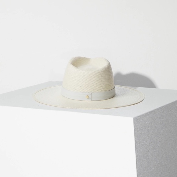 NEW Janessa Leone Zoe Packable Sun  Hat Bleach White Large - Picture 1 of 10